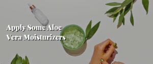 Apply Some Aloe Vera Moisturizers