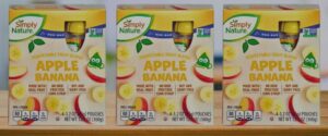 Apple banana fruit squeezes from Simply Nature