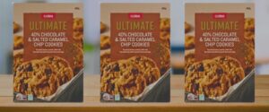 Cookies with salted caramel chips from Coles