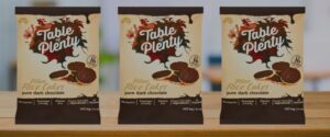 Mini Rice Snacks from Table of Plenty Cakes made of dark chocolate